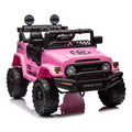 Licensed Toyota Fj Cruiser,12V Kids Ride On Car 2.4G W Parents Remote Control,Electric Car For Kids,Three Speed Adjustable,Power Display, Usb,Mp3 ,Bluetooth,Led Light,Three Point Safety Belt Pink Plastic