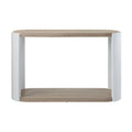 Zoma Sofa Table, White High Gloss & Oak Finish Lv02416 White Oak Mdf