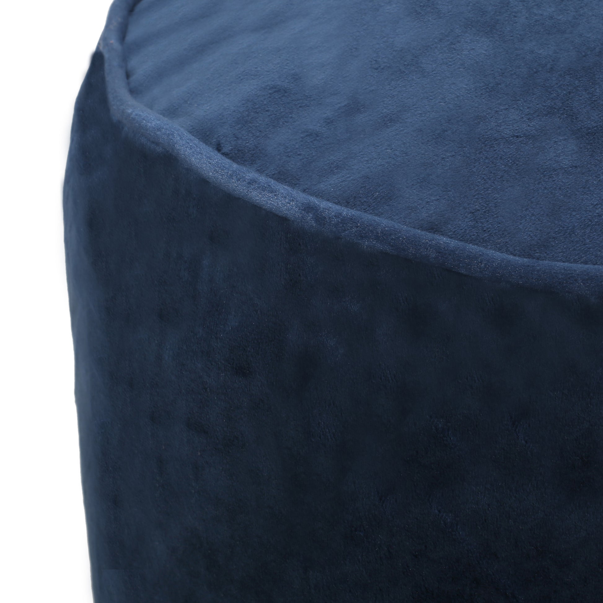 Shimon Cylinder Pouf, Cobalt Blue Blue Velvet