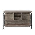 Edina Kitchen Island, Antique Oak & Sandy Gray Finish Dn01935 Oak Wood Metal