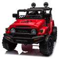 Licensed Toyota Fj Cruiser,12V Kids Ride On Car 2.4G W Parents Remote Control,Electric Car For Kids,Three Speed Adjustable,Power Display, Usb,Mp3 ,Bluetooth,Led Light,Three Point Safety Belt Red Plastic