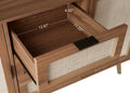 2 Door 3 Drawer Cabinet, Accent Storage Cabinet, Suitable For Living Room, Bedroom, Dining Room, Study Walnut Mdf