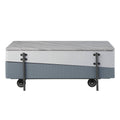 Wilkins Coffee Table W Lift Top, White & Gray High Gloss Finish White Gray Wood Metal