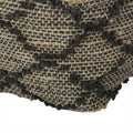 Poncho Square Pouf, Charcoal Charcoal Fabric