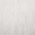 Mandana 3 Foot Rounded Faux Fur Bean Bag, White White Faux Fur