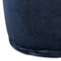 Shimon Cylinder Pouf, Cobalt Blue Blue Velvet