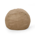 Potrero 6.5 Foot Microfiber Cylindrical Bean Bag, Beige Beige Microfiber