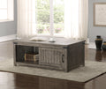 Storehouse 48 Inch Coffee Table, No Assembly Required, Smoked Grey Finish Greige Gray Primary Living Space Farmhouse,Industrial,Rustic Freestanding Rectangular Open Storage Coffee & End Tables Rectangular Wood