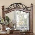 Barclay Mirror, No Assembly Required, Rustic Acacia Finish Brown Traditional Acacia Wood