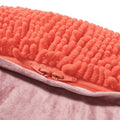 Sunny Square Pouf, Coral Coral Microfiber