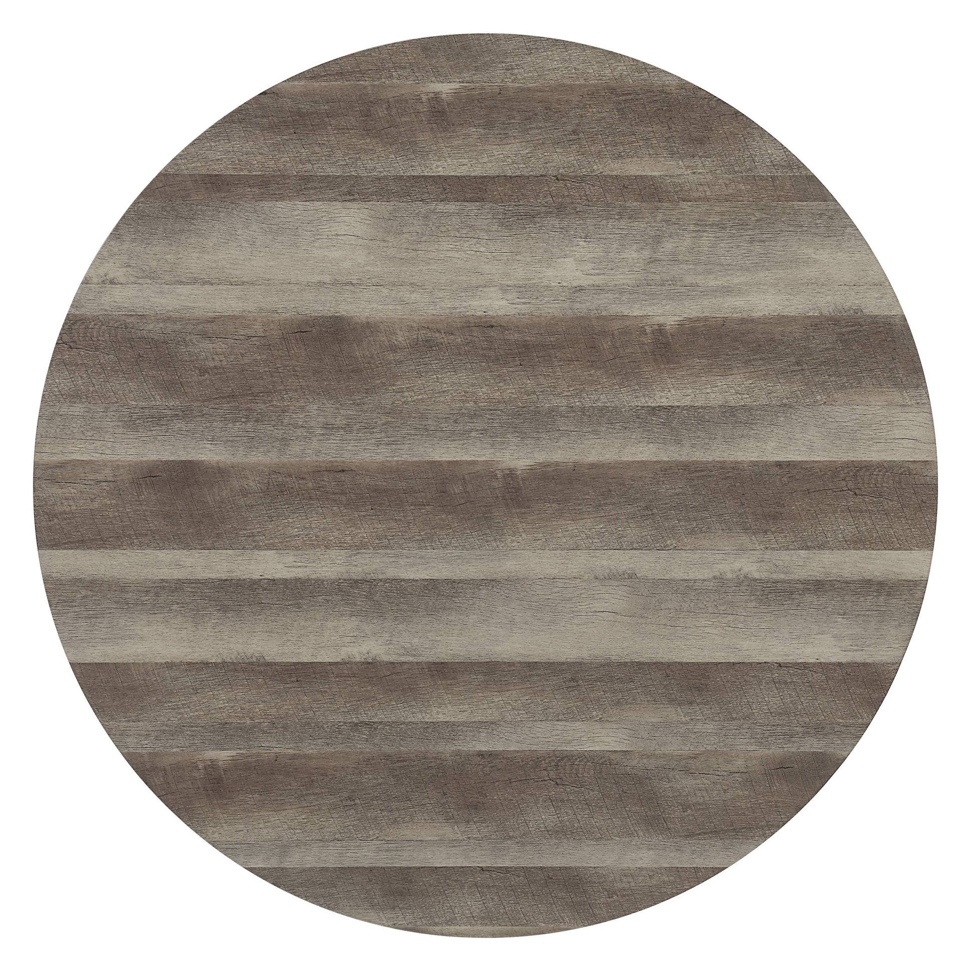 Zudora Round Dining Table, Antique Oak & Black Finish Dn01948 Oak Wood Metal