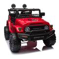 Licensed Toyota Fj Cruiser,12V Kids Ride On Car 2.4G W Parents Remote Control,Electric Car For Kids,Three Speed Adjustable,Power Display, Usb,Mp3 ,Bluetooth,Led Light,Three Point Safety Belt Red Plastic