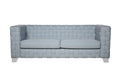 Saree Sofa, Light Teal Chenille & White Finish Lv02346 Light Blue Chenille