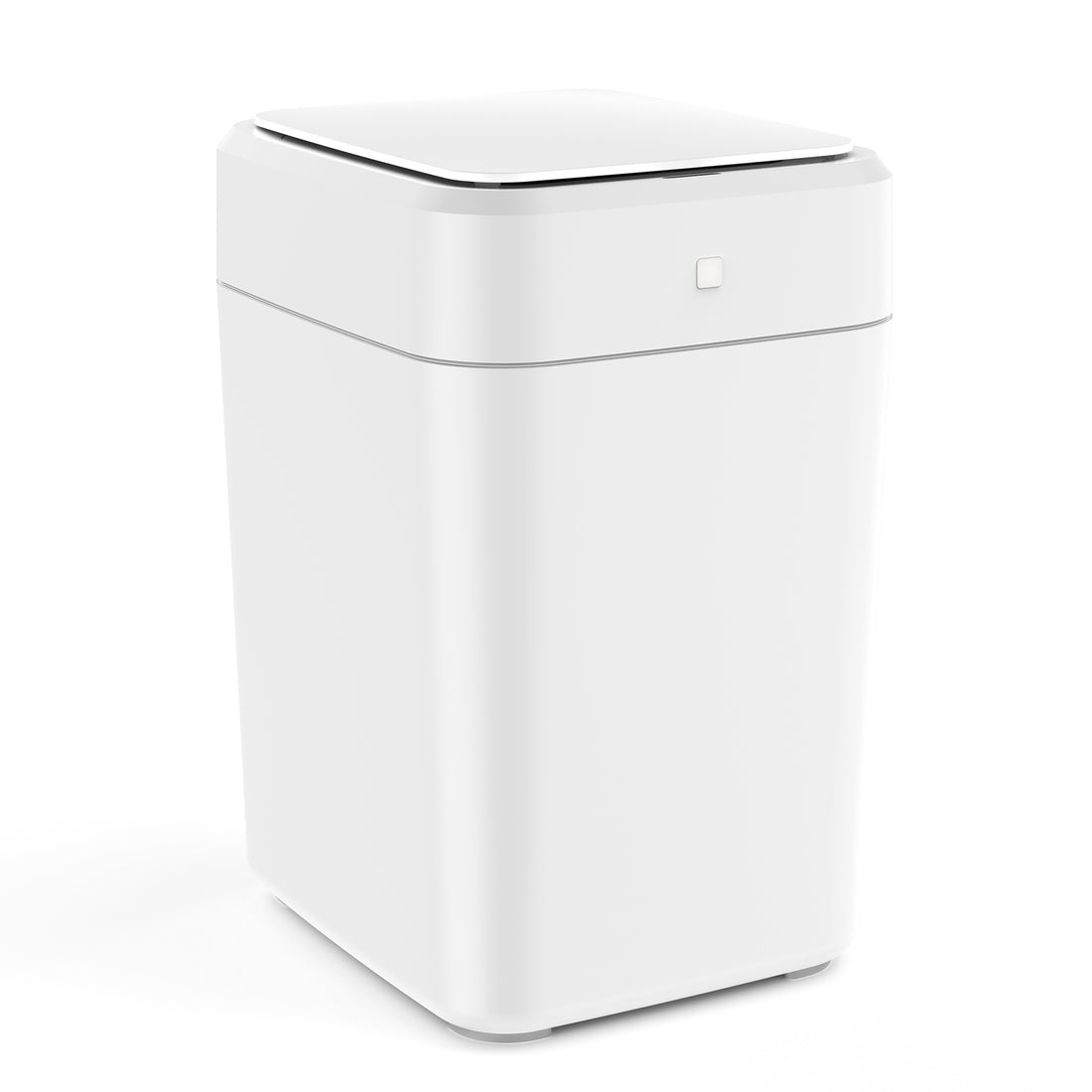 17L Intelligent Automatic Packing Trash Can, With Automatic Adsorption Garbage Bag Function And Type C Interface Charging Function, Built In 6 Garbage Bags U01 17L W Lkj White Plastic