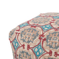 Amelia Handcrafted Fabric Pouf, Multicolored Multi Fabric