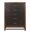 Branson 5 Drawer Chest, No Assembly Required, Two Tone Finish Brown Brown Bedroom American Design,Transitional Pine Pine