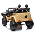 Licensed Toyota Fj Cruiser,12V Kids Ride On Car 2.4G W Parents Remote Control,Electric Car For Kids,Three Speed Adjustable,Power Display, Usb,Mp3 ,Bluetooth,Led Light,Three Point Safety Belt Beige Plastic