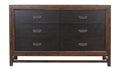Branson 6 Drawer Dresser, No Assembly Required, Two Tone Finish Brown Brown Bedroom American Design,Transitional Pine Pine