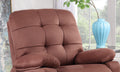 Contemporary Chocolate Color Plush Microfiber Motion Recliner Chair 1Pc Couch Manual Motion Plush Armrest Tufted Back Living Room Furniture Chocolate Microfiber Manual Handle Metal Primary Living Space Cushion Back Contemporary,Modern,Transitional Handle