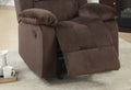 Motion Recliner Chair 1Pc Rocker Recliner Couch Living Room Furniture Chocolate Padded Suede Metal Reclining Brown Primary Living Space Contemporary,Modern Recliners Solid Back Suede