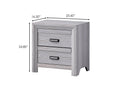 1Pc Contemporary Nightstand End Table With Two Storage Drawers Gray Rustic Finish Bedroom Wooden Furniture Gray 2 Drawers Bedside Cabinet Wood