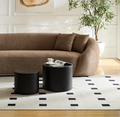 Wks1C Three Person Sofa Modern Combination Half Moon Casual Teddy Bear Wool Sofa Curved Sofa, Camel Color Camel Fabric 3 Seat