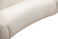 3 Person Sofa Modern Combination Half Moon Casual Teddy Bear Wool Sofa Curved Sofa, Snow White White Primary Living Space Medium Soft Delicate Duty Fabric 3 Seat