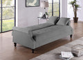 Contemporary Living Room Adjustable Sofa Gray Burnt Out Fabric Couch Plush Storage Couch 1Pc Futon Sofa W Pillows Tufted Back Rolled Arms Gray Wood Primary Living Space Contemporary,Modern Pine Fabric 2 Seat