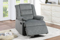 Contemporary Dark Gray Color Velvet Fabric Recliner Motion Recliner Chair 1Pc Couch Manual Motion Plush Armrest Living Room Furniture Dark Gray Velvet Manual Handle Metal Primary Living Space Cushion Back Contemporary,Modern,Transitional Handle Pillow