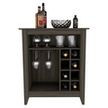 Bar Cabinet, One Open Drawer, One Open Shelf, Carbon Espresso Brown Particle Board Particle Board