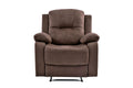 Elegant Modern Chocolate Color Microfiber Motion Recliner Chair 1Pc Couch Manual Motion Plush Armrest Tufted Back Living Room Furniture Chocolate Microfiber Manual Handle Metal Primary Living Space Cushion Back Contemporary,Modern,Transitional Handle