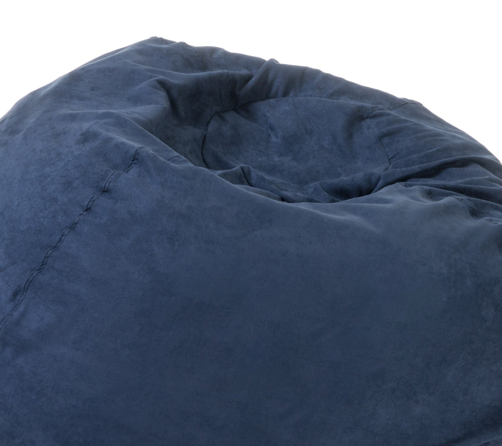 5 Foot Comfortable High Density Shredded Foam Bean Bag Chair For Kids And Adults, With Removable Microsuede Cover, Ideal Reading And Bedroom Floor Lounge, Midnight Blue Blue Solid Microfiber