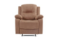 Elegant Modern Peat Color Microfiber Motion Recliner Chair 1Pc Couch Manual Motion Plush Armrest Tufted Back Living Room Furniture Grey Brown Microfiber Manual Handle Metal Primary Living Space Cushion Back Contemporary,Modern,Transitional Handle Pillow