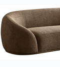 Wks1C Three Person Sofa Modern Combination Half Moon Casual Teddy Bear Wool Sofa Curved Sofa, Camel Color Camel Fabric 3 Seat