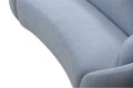 3 Seater Sofa Modern Combination Half Moon Casual Teddy Wool Sofa Curved Sofa, Blue Sky Blue Primary Living Space Medium Soft Delicate Duty Fabric 3 Seat