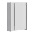 Wall Foldable Table With Multiple Shelves, White White Particle Board Particle Board