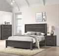 Rustic 1Pc Wooden Bedroom Furniture Queen Size Panel Bed Gray Brown Finish Contemporary Style Brown Gray Wood