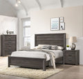 Rustic 1Pc Wooden Bedroom Furniture King Size Panel Bed Gray Brown Finish Contemporary Style Brown Gray Wood