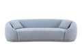 3 Seater Sofa Modern Combination Half Moon Casual Teddy Wool Sofa Curved Sofa, Blue Sky Blue Primary Living Space Medium Soft Delicate Duty Fabric 3 Seat