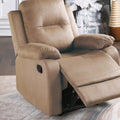 Elegant Modern Peat Color Microfiber Motion Recliner Chair 1Pc Couch Manual Motion Plush Armrest Tufted Back Living Room Furniture Grey Brown Microfiber Manual Handle Metal Primary Living Space Cushion Back Contemporary,Modern,Transitional Handle Pillow