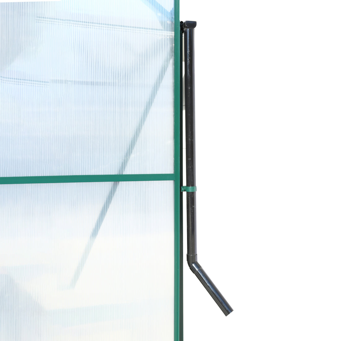 6.3'*10.2'*7' Polycarbonate Greenhouse, Heavy Duty Outdoor Aluminum Walk In Green House Kit With Rain Gutter, Vent And Door For Backyard Garden, Color Green Green Aluminium