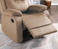 Elegant Modern Peat Color Microfiber Motion Recliner Chair 1Pc Couch Manual Motion Plush Armrest Tufted Back Living Room Furniture Grey Brown Microfiber Manual Handle Metal Primary Living Space Cushion Back Contemporary,Modern,Transitional Handle Pillow