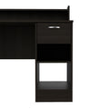 Computer Desk With Top Open Shelf, 1 Drawer And 2 Storage Shelves, Black Black Particle Board Particle Board