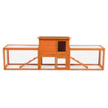 Large Three Box Rabbit Cage,For Indoor And Outdoor Use, Orange Orange Metal