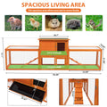 Large Three Box Rabbit Cage,For Indoor And Outdoor Use, Orange Orange Metal