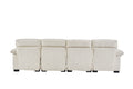 U Shaped Profile Sofa, Including Two Single Seats And Two Chaise, Modular Sofa, Chenille Sofa,White White Foam Polyester 4 Seat