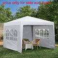 Canopy Sidewall For 10X10Ft Pop Up Canopy Tent, 3 Pack Sunwall, 2Pcs With Windows,1Pcs Without Windows.White White Polyester