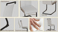 Modern Dining Chairs,Pu Faux Leather High Back Upholstered Side Chair With C Shaped Tube.Black Metal Legs For Dining Room Kitchen Vanity Patio Club Guest Office Chair Set Of 2 White Pu White Kitchen Dining Chairs Foam Pu
