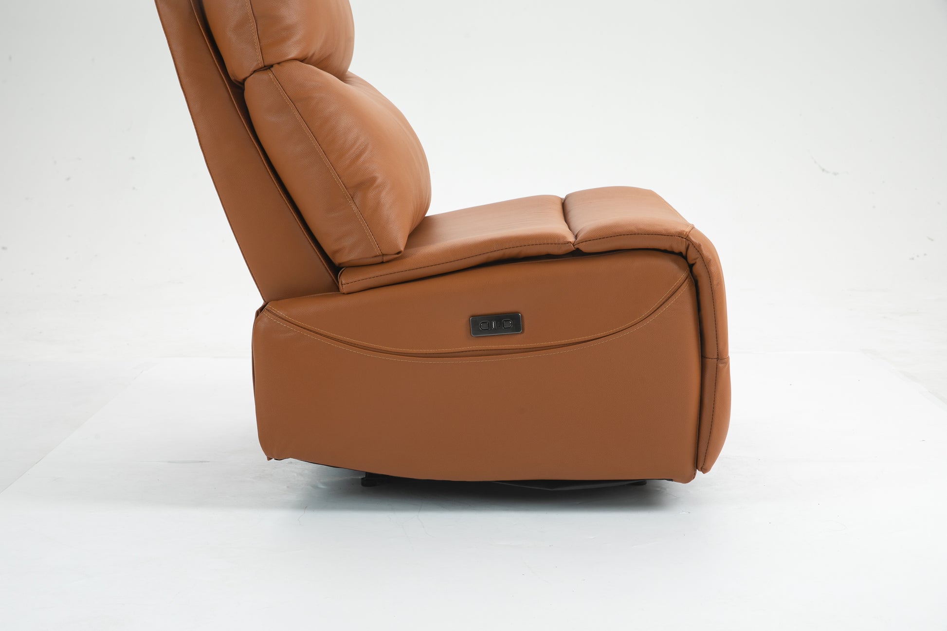 Lounge Chair Lift Chair Relax Sofa Chair Sitting Room Furniture Sitting Room Power Supply Elderly Electric Lounge Chair Orange Leather