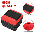 Height Adjustable Step Aerobics Platform Fitness Equipment Stepper Trainer Exercise Step Platform With 4 Riser Red Black Red Plastic